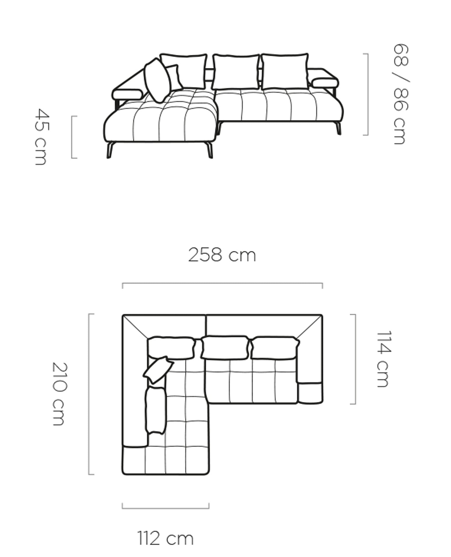 Canapé d'Angle MAGNETIC L par WERSAL - Maestria