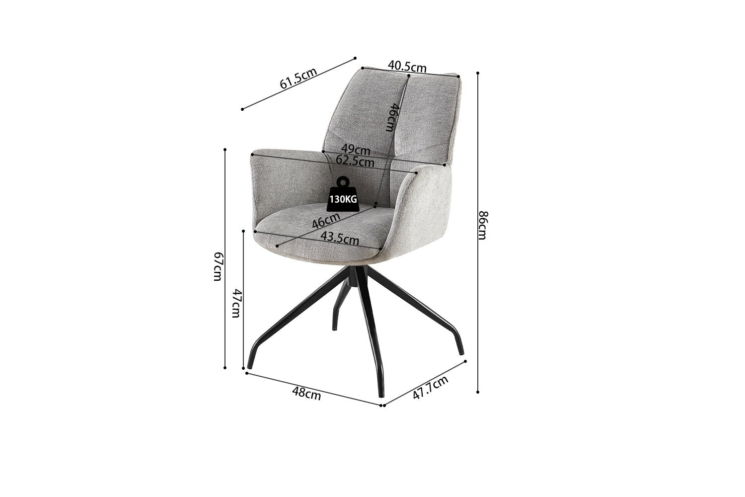Chaise pivotante de séjour LAMOR - Maestria