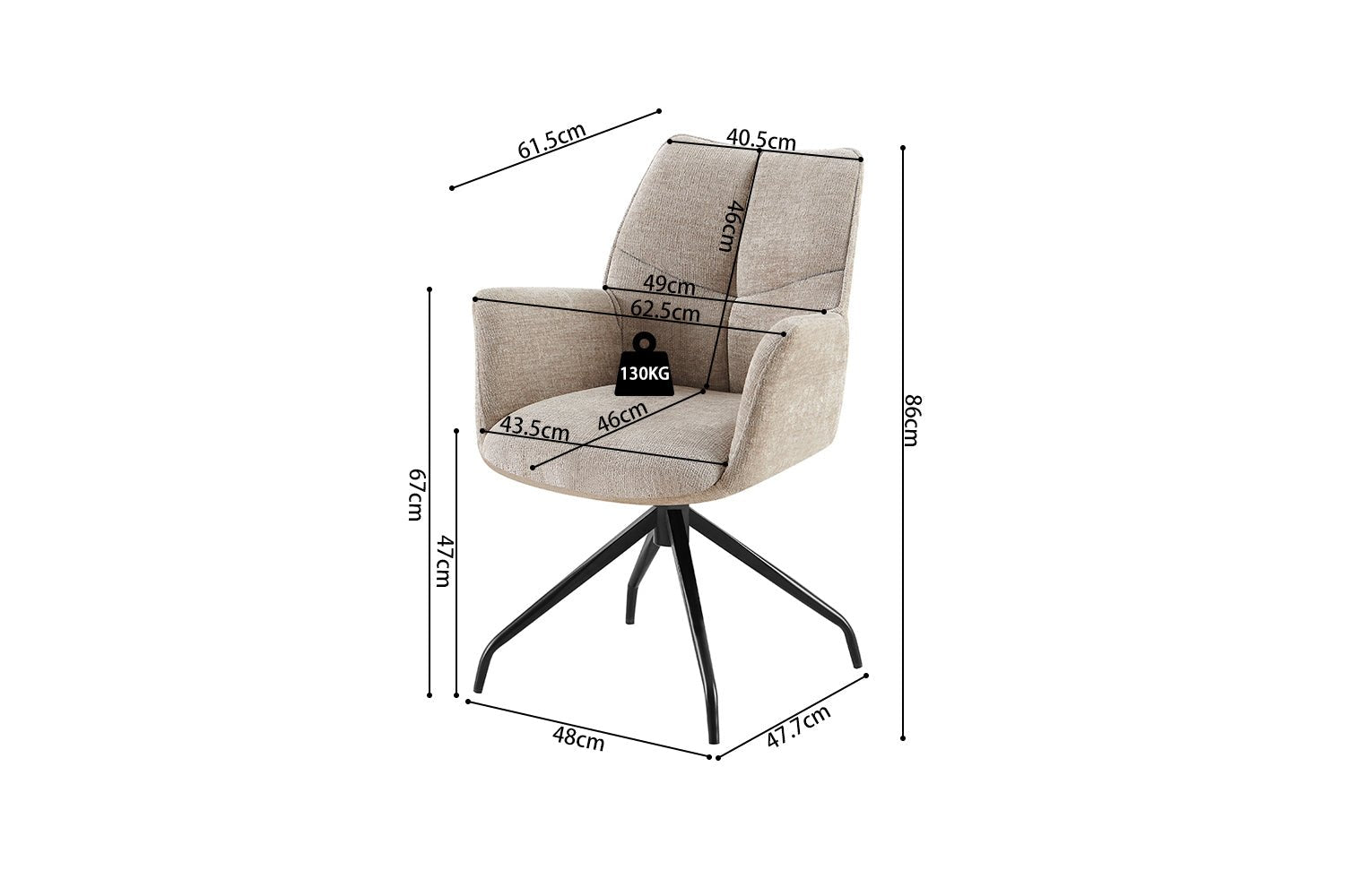 Chaise pivotante de séjour LAMOR - Maestria