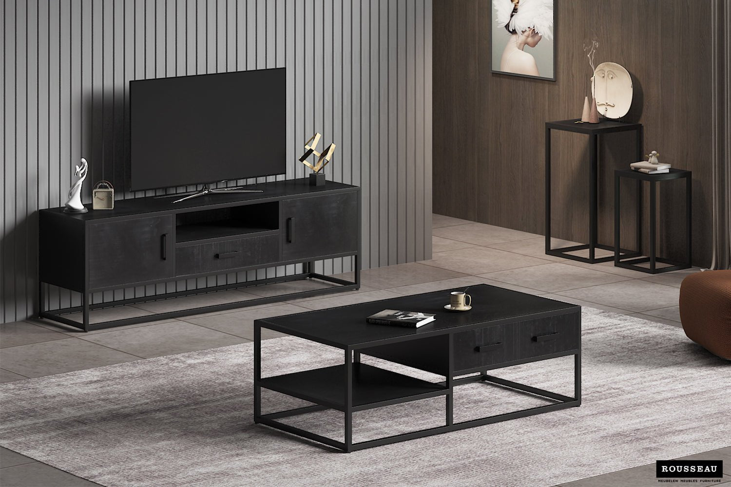 Set de 2 Tables d’appoint Madeira - Bois de Manguier Massif - Maestria