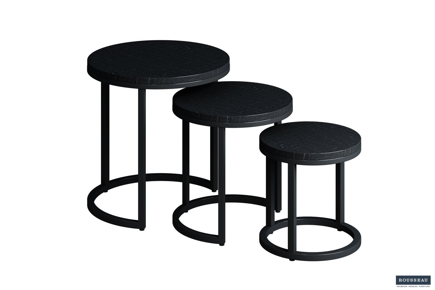 Set De 3 Tables D’appoint Hudson – Bois de Manguier - Maestria