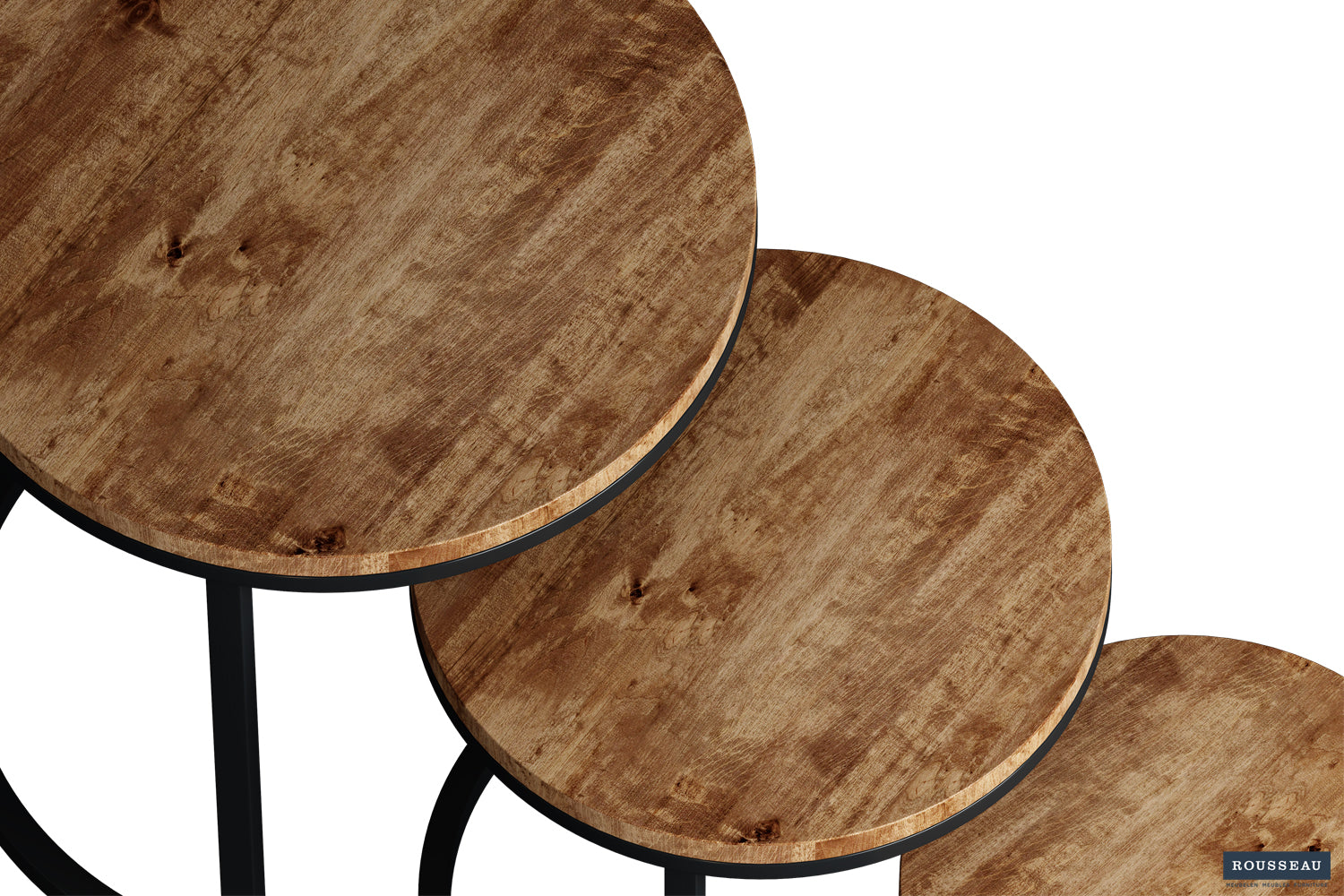 Set De 3 Tables D’appoint Hudson – Bois de Manguier