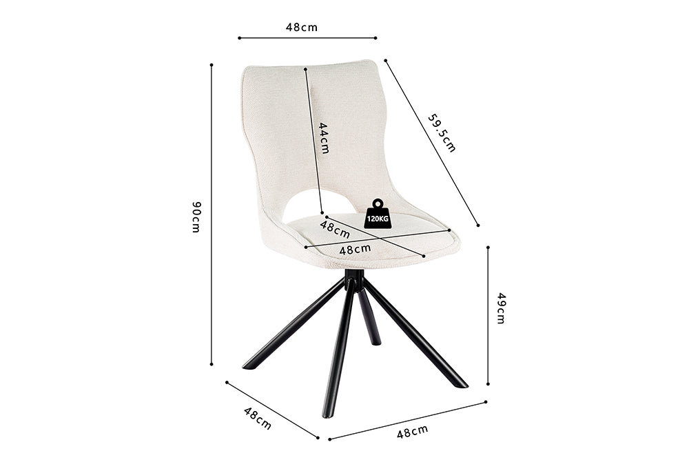 Chaise pivotante MORI