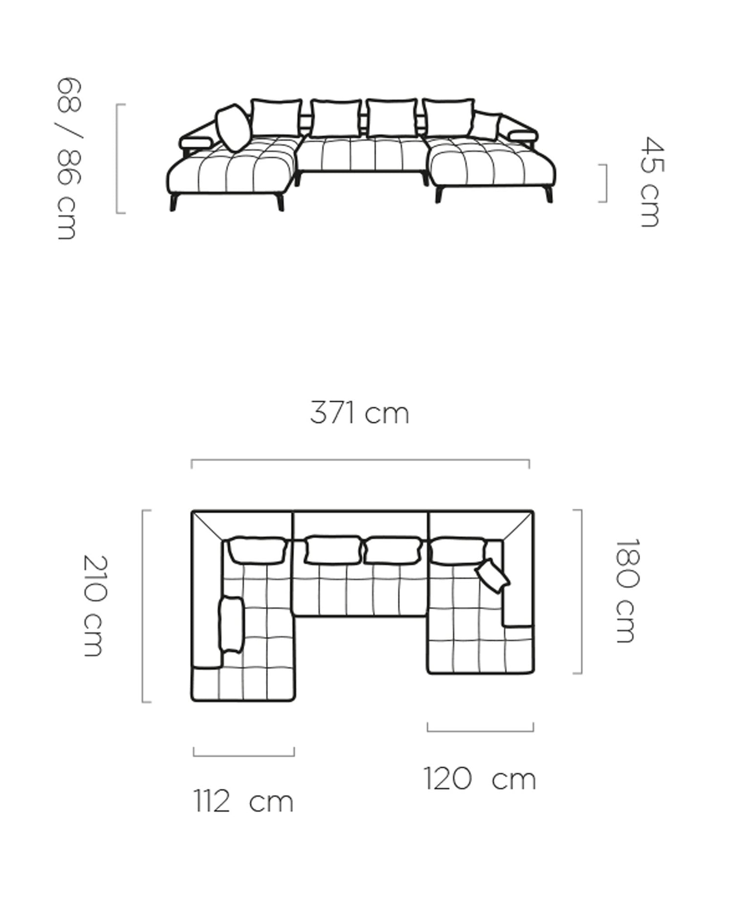 Canapé d'Angle MAGNETIC XL par WERSAL - Maestria