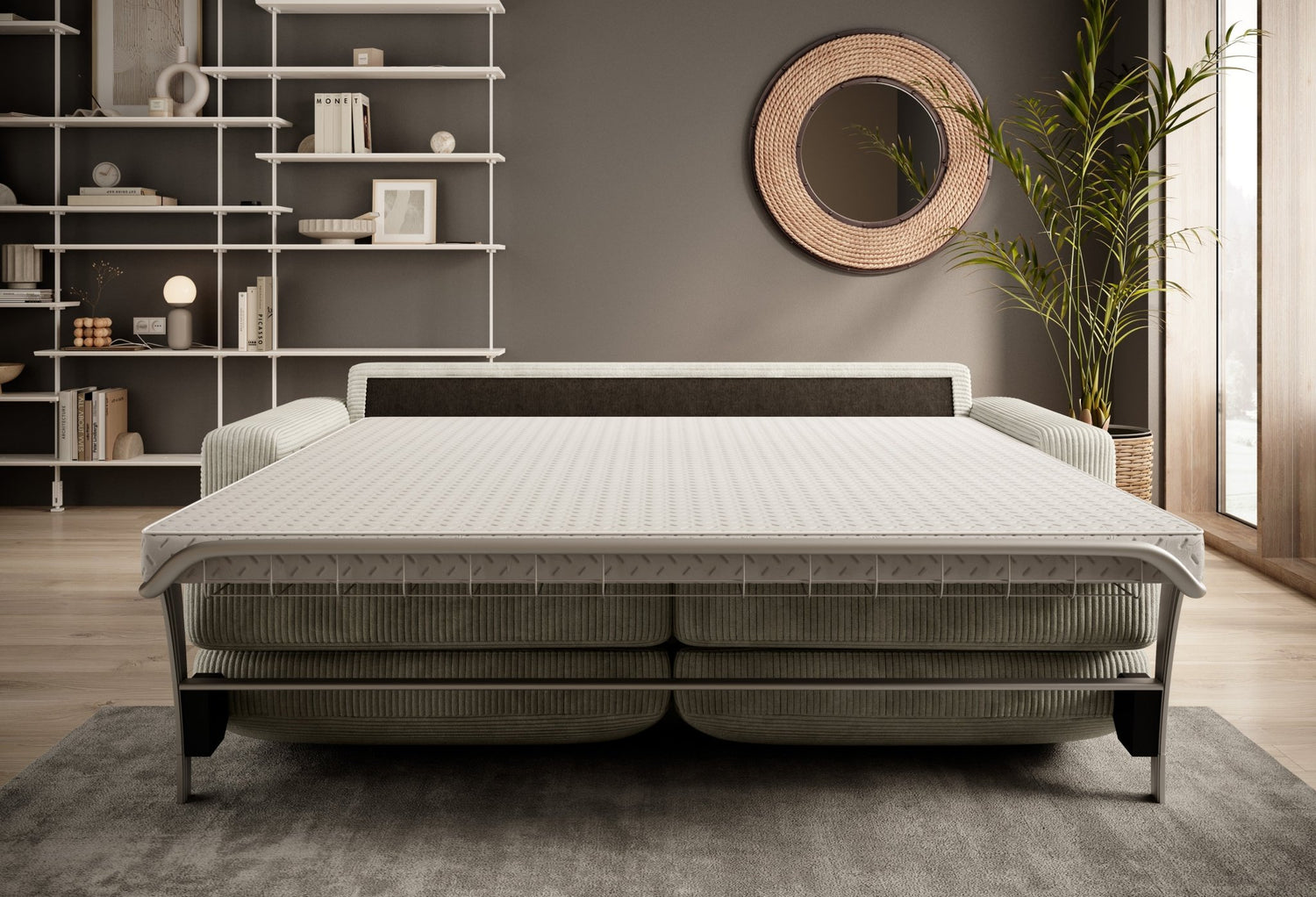 Canapé Droit Convertible VANILLA avec Matelas par WERSAL - Maestria