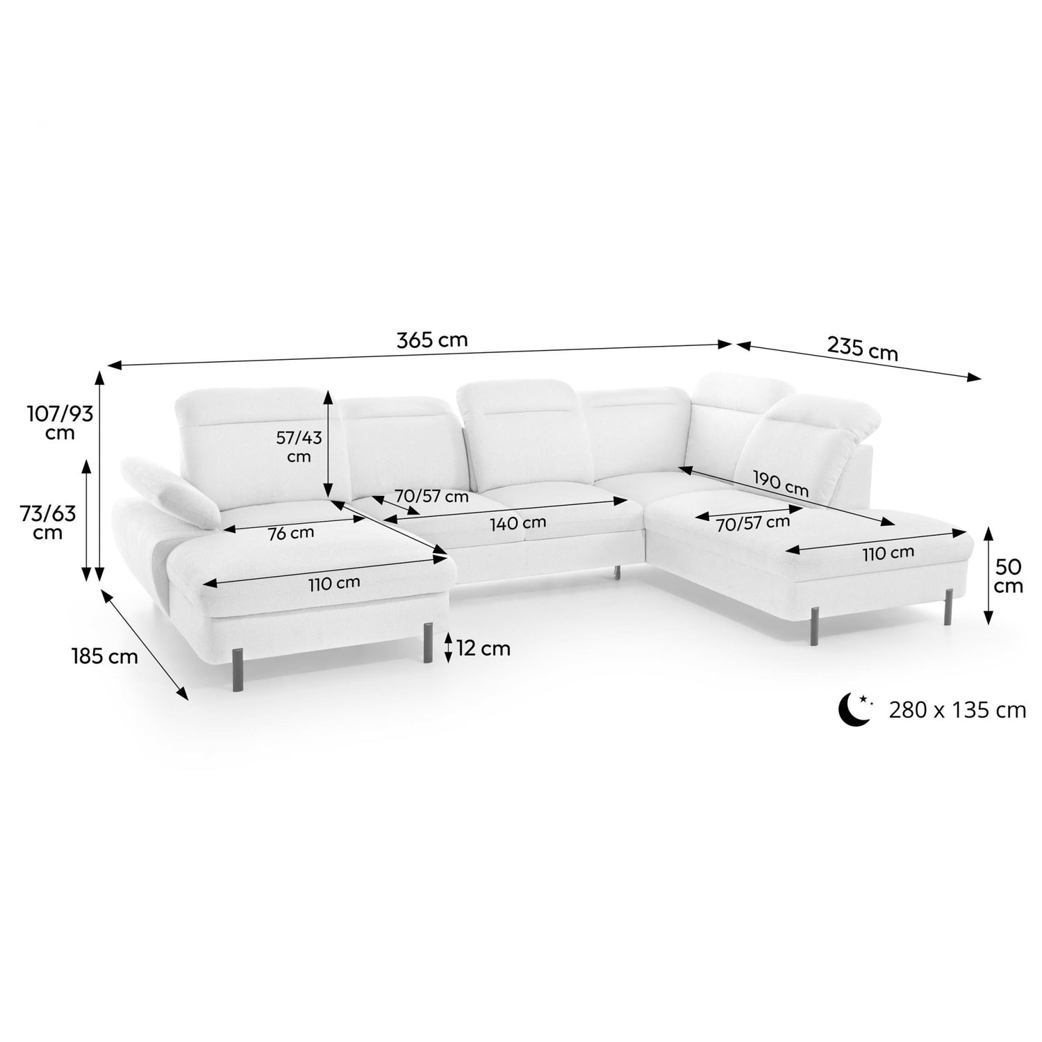 Canapé panoramique SIENNA XL - Maestria Meubles
