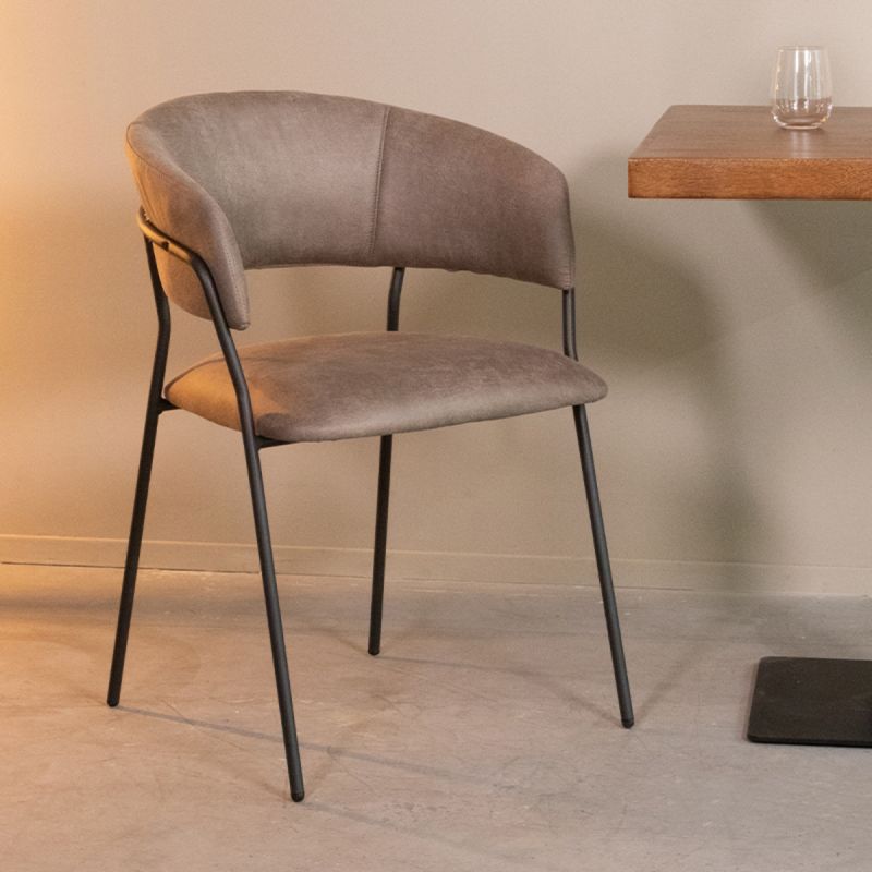Chaise de séjour Luke Microsuède - Maestria