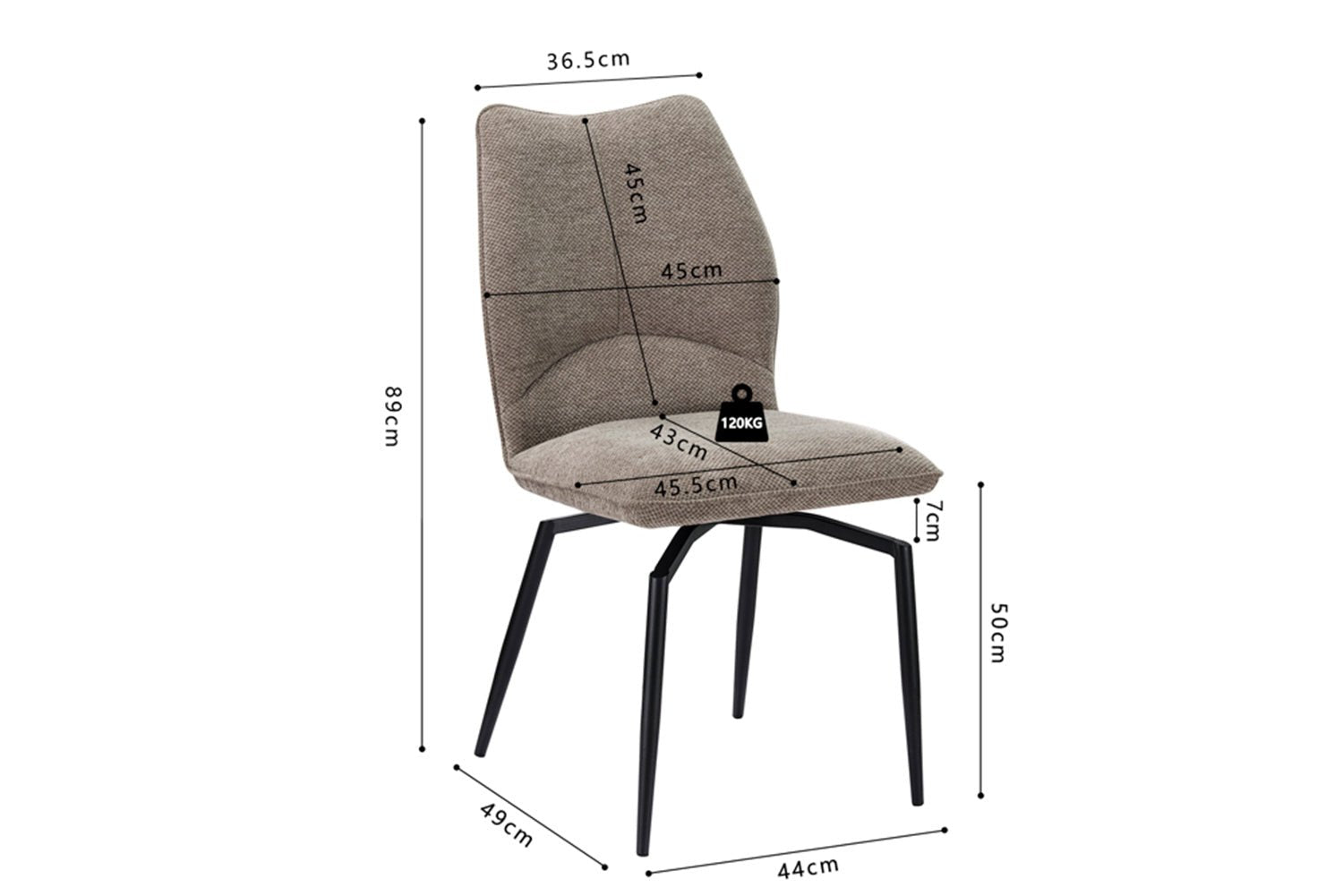 Chaise de séjour pivotante LARA - Maestria