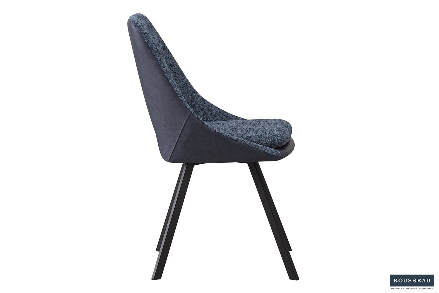 Chaise FILOU bouclé dos PU - Maestria