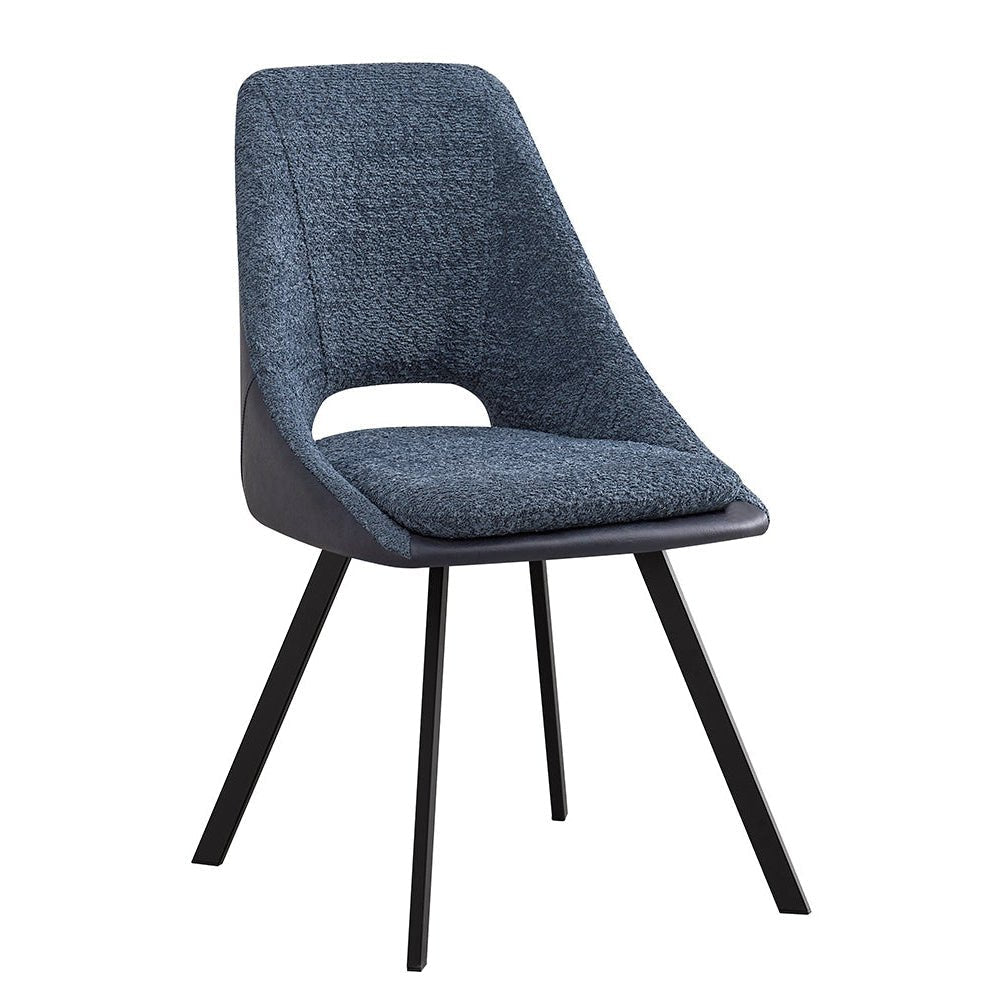 Chaise FILOU bouclé dos PU - Maestria