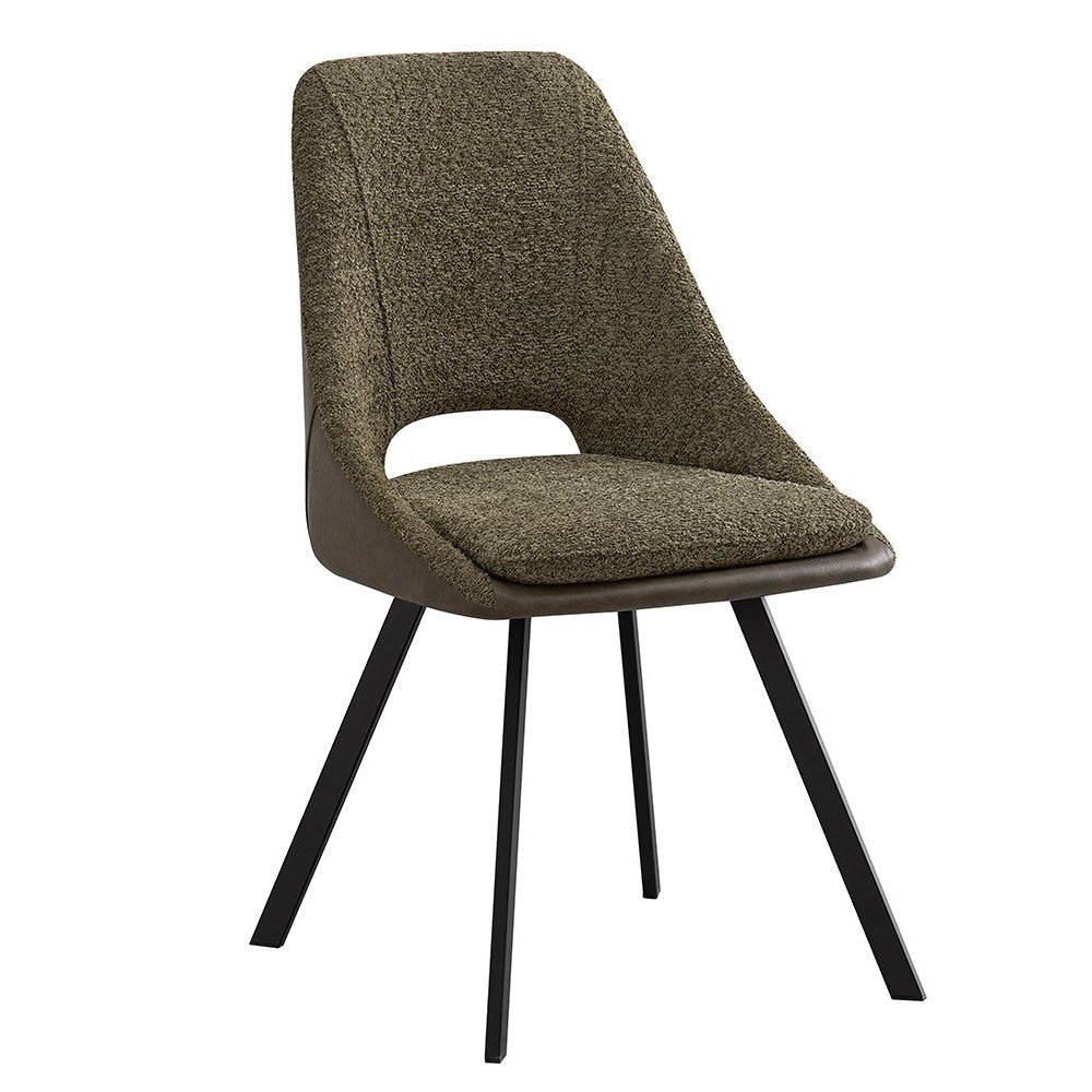 Chaise FILOU bouclé dos PU - Maestria