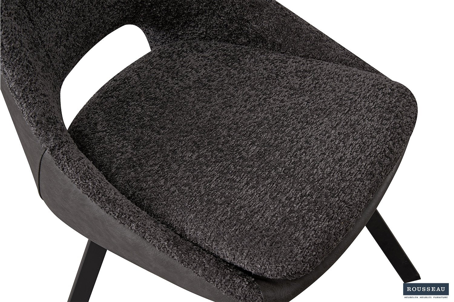 Chaise FILOU bouclé dos PU - Maestria
