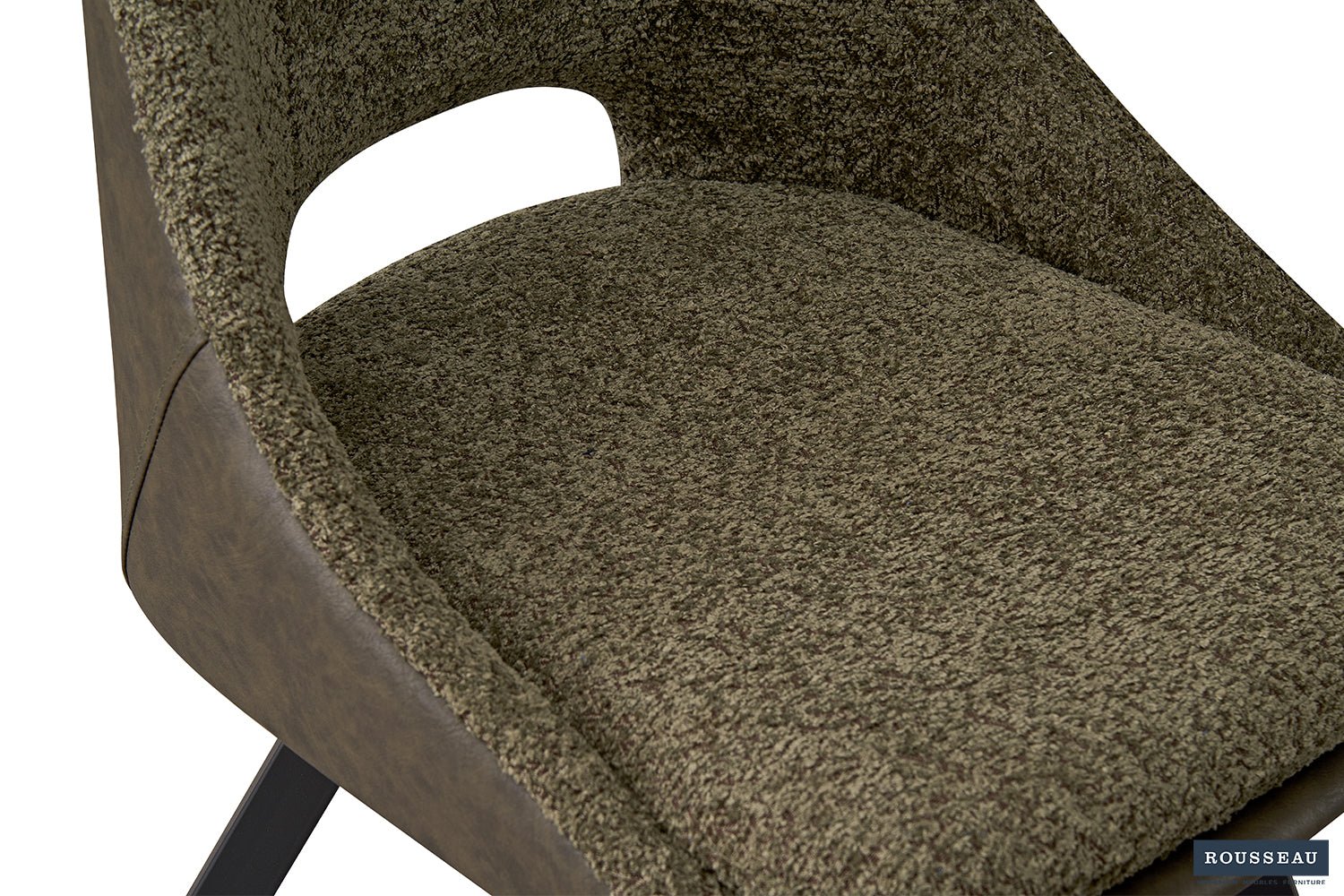 Chaise FILOU bouclé dos PU - Maestria