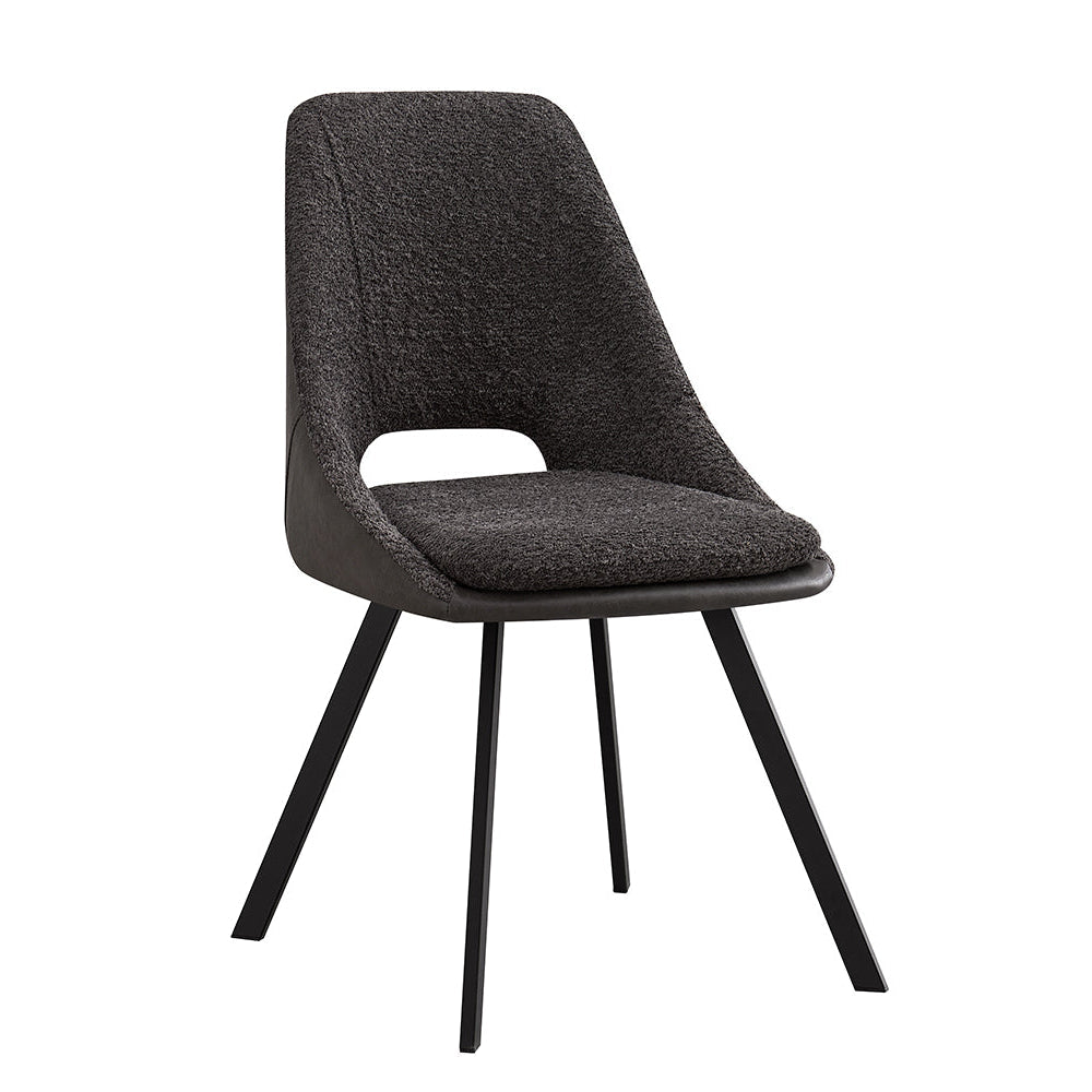Chaise FILOU bouclé dos PU - Maestria