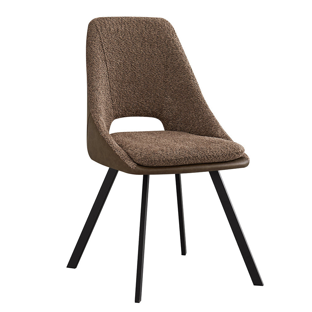 Chaise FILOU bouclé dos PU - Maestria