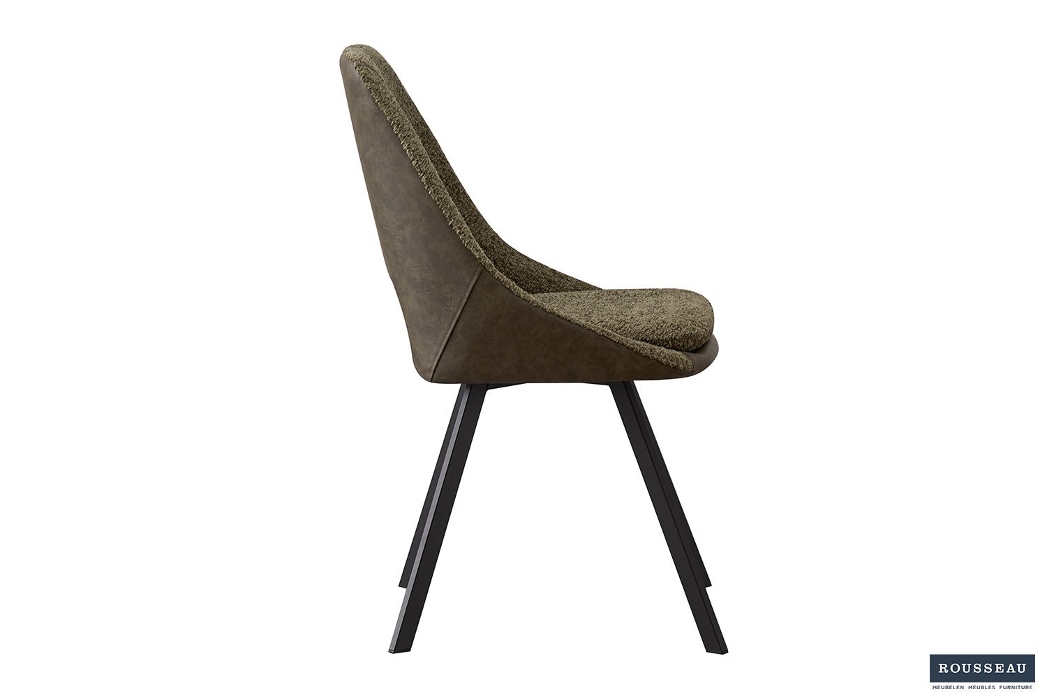 Chaise FILOU bouclé dos PU - Maestria