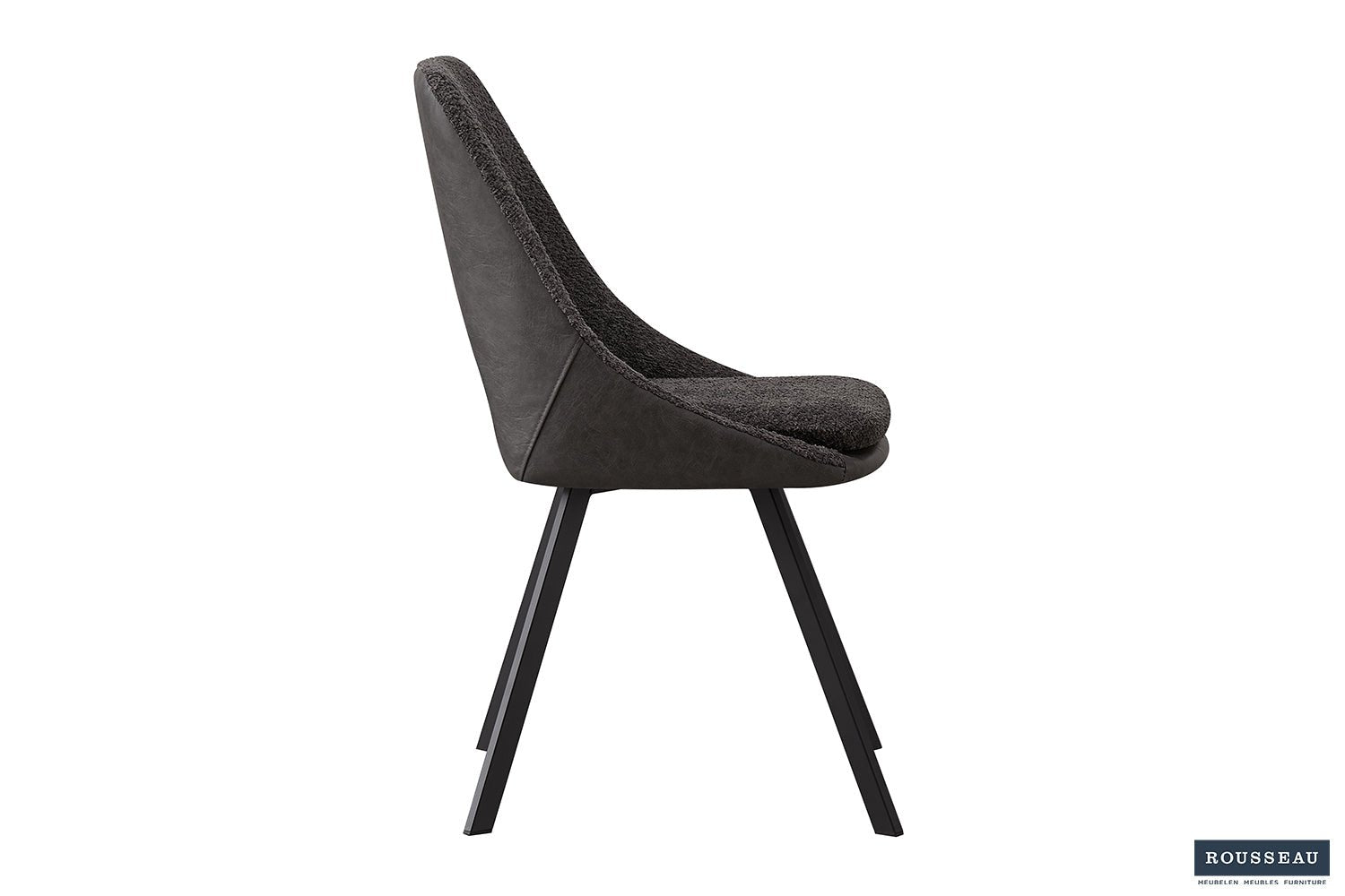 Chaise FILOU bouclé dos PU - Maestria