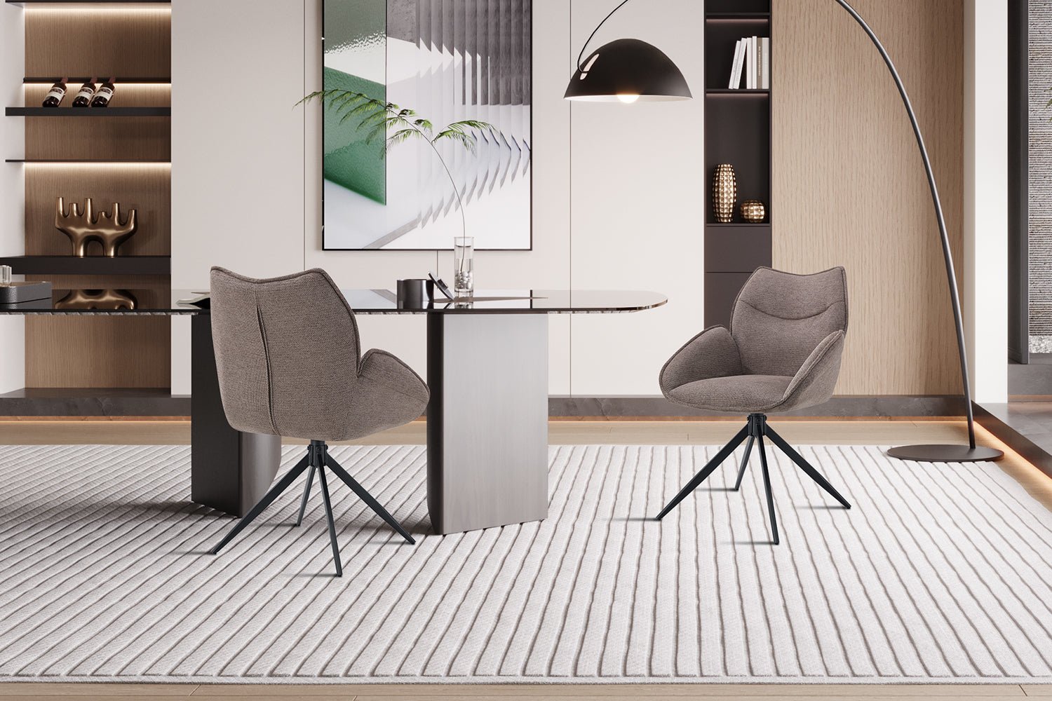 Chaise moderne pivotante MAHI - Maestria