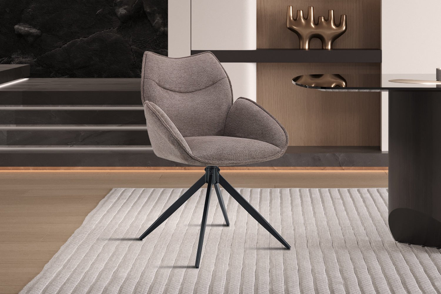 Chaise moderne pivotante MAHI - Maestria