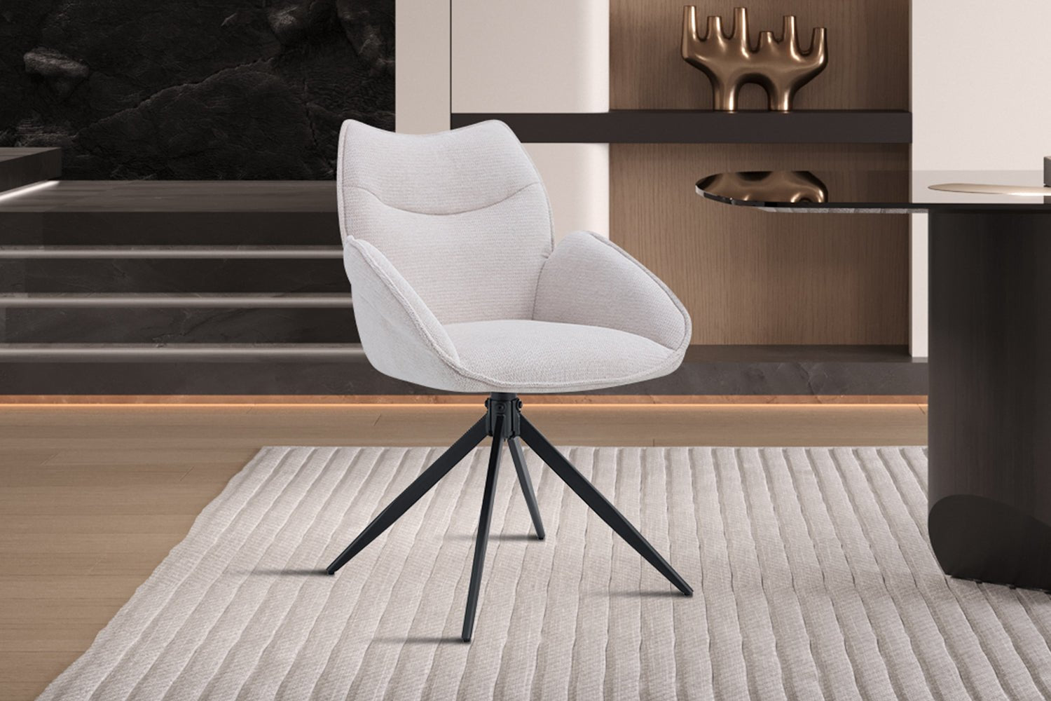 Chaise moderne pivotante MAHI - Maestria