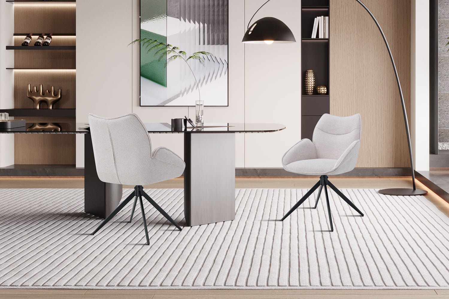 Chaise moderne pivotante MAHI - Maestria
