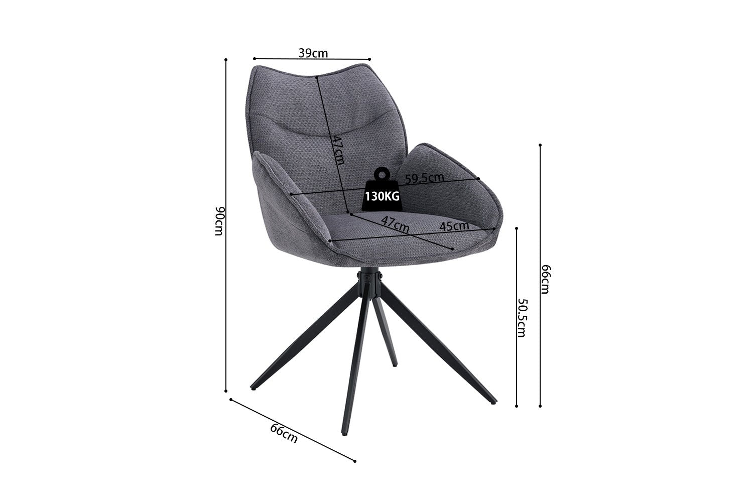 Chaise moderne pivotante MAHI - Maestria