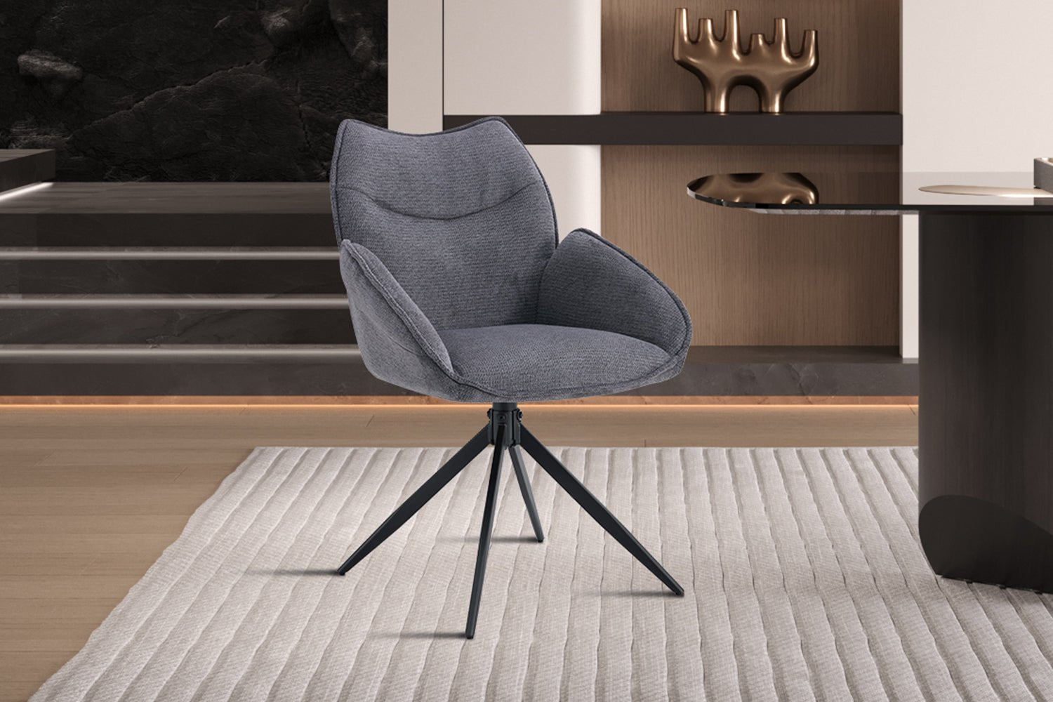 Chaise moderne pivotante MAHI - Maestria