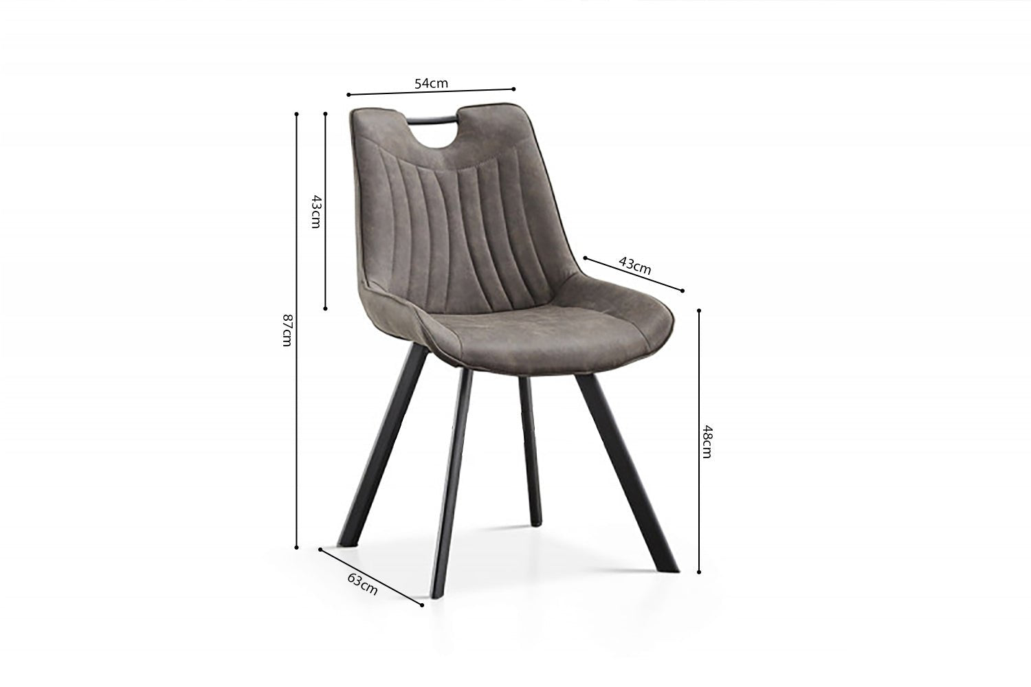 Chaise PABLO en PU microfibre - Maestria