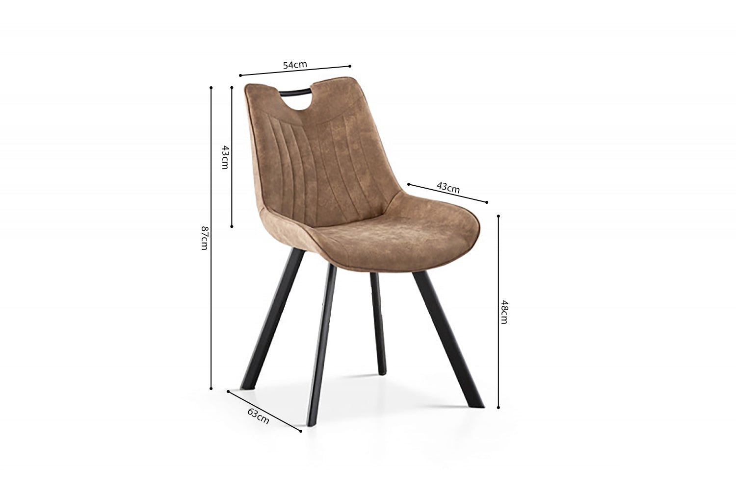 Chaise PABLO en PU microfibre - Maestria