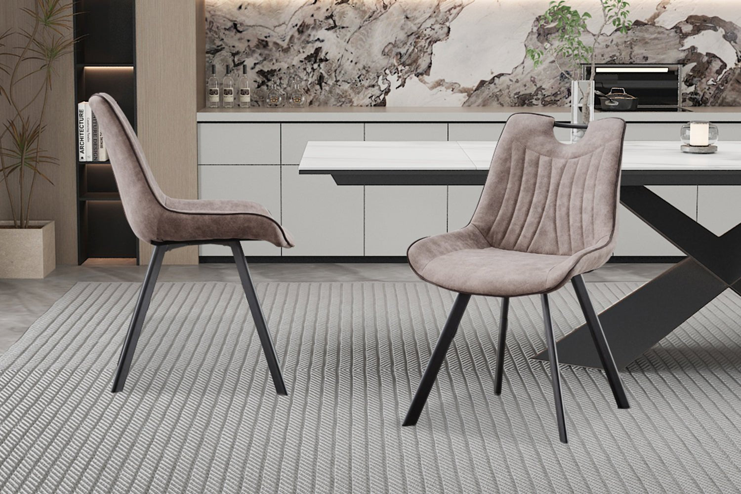 Chaise PABLO en PU microfibre - Maestria