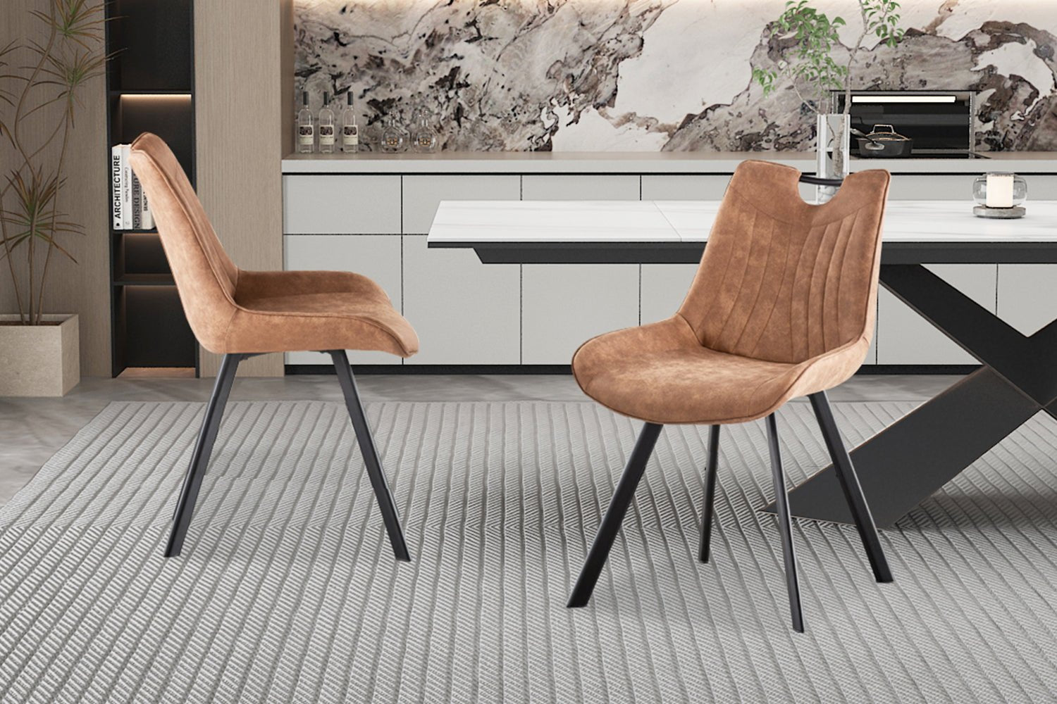 Chaise PABLO en PU microfibre - Maestria