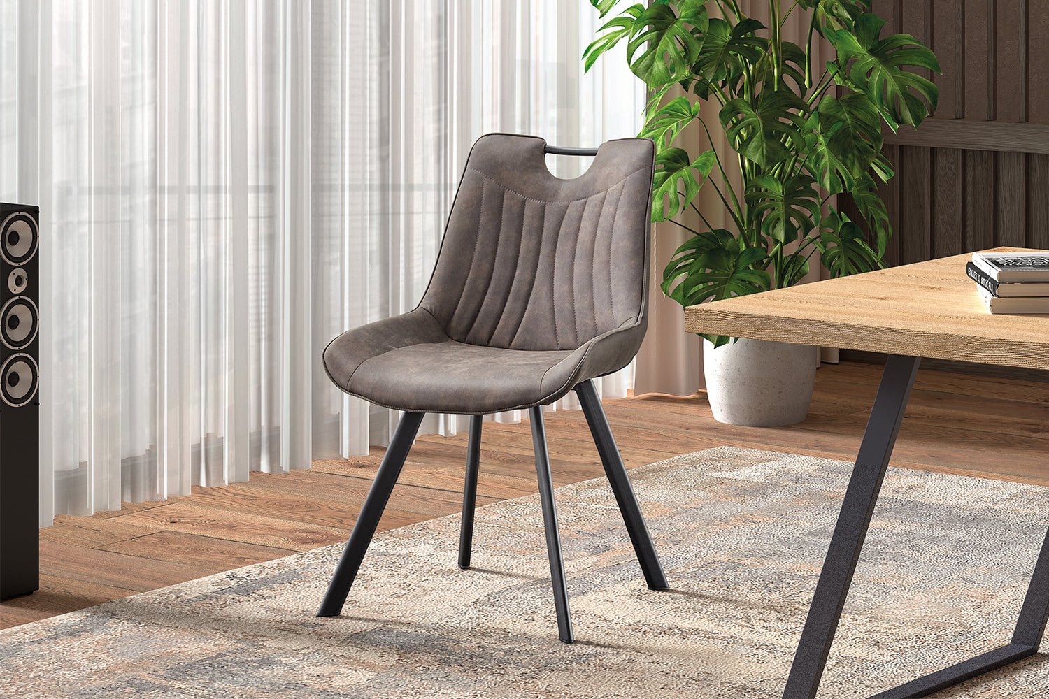 Chaise PABLO en PU microfibre - Maestria