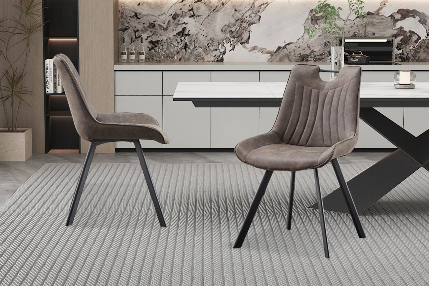 Chaise PABLO en PU microfibre - Maestria