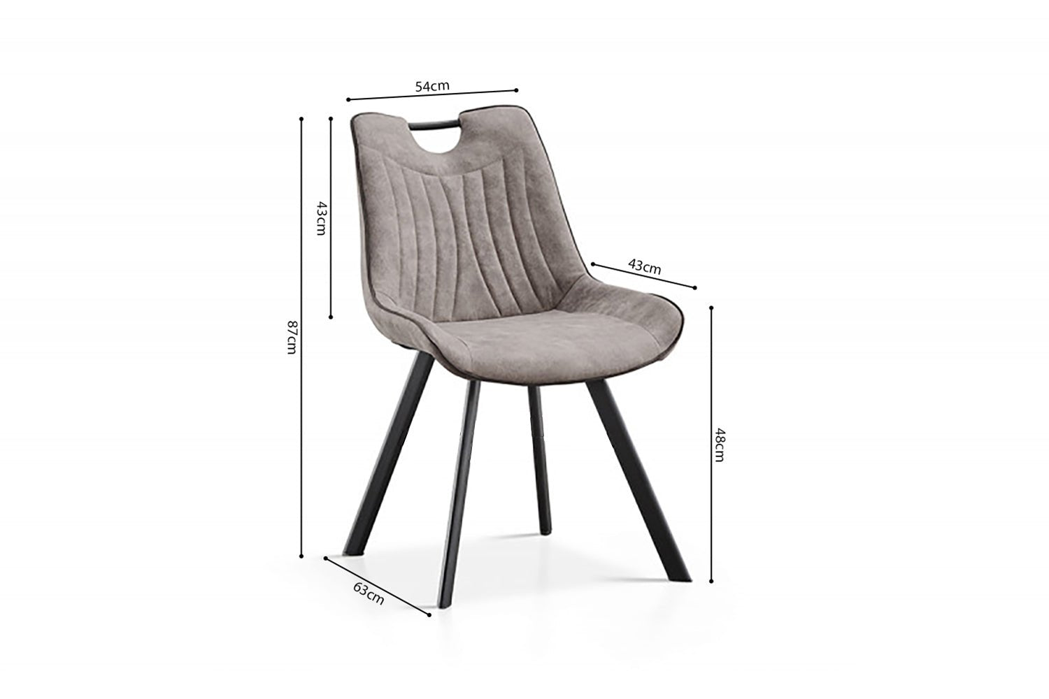 Chaise PABLO en PU microfibre - Maestria