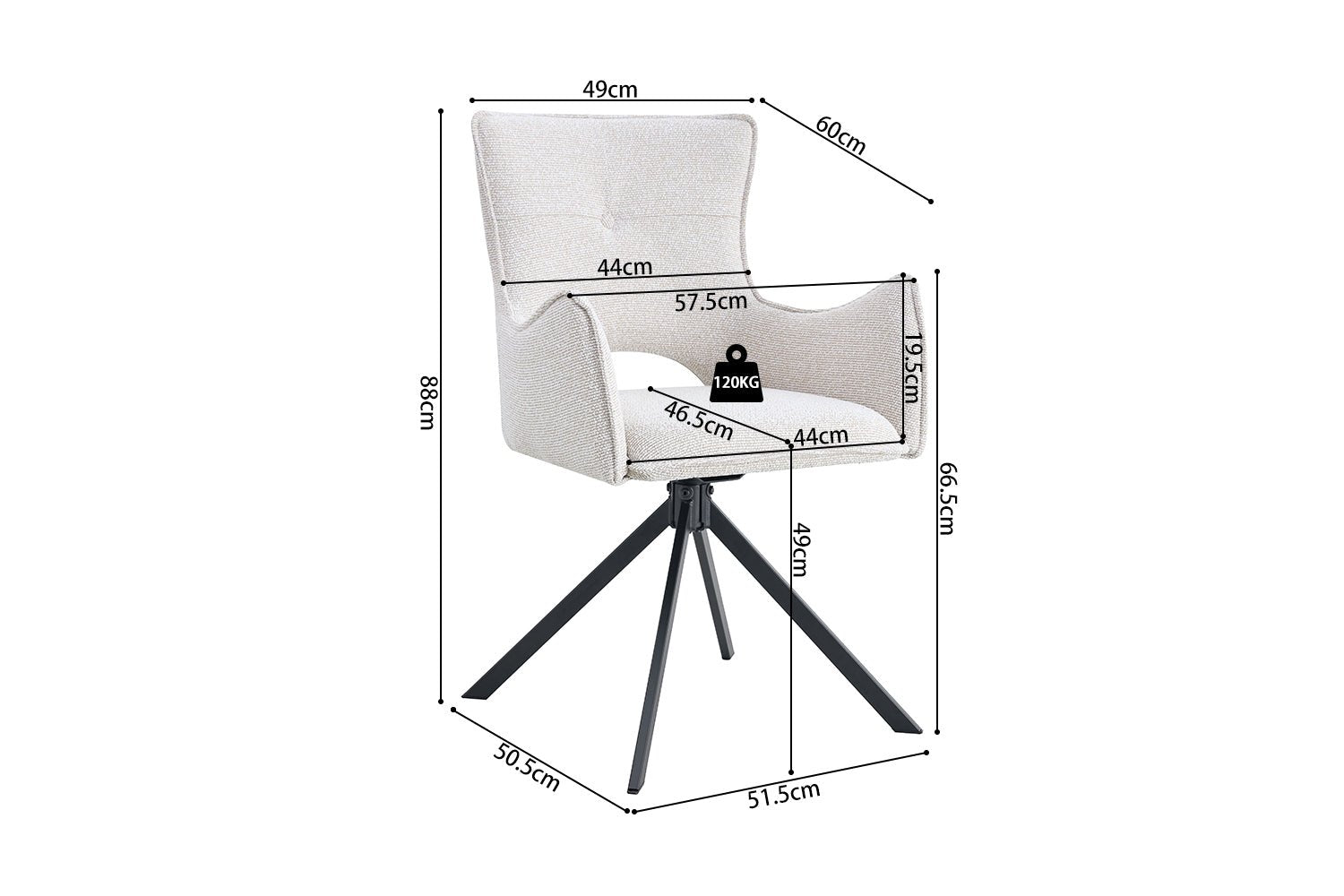Chaise pivotante BILLY - Maestria