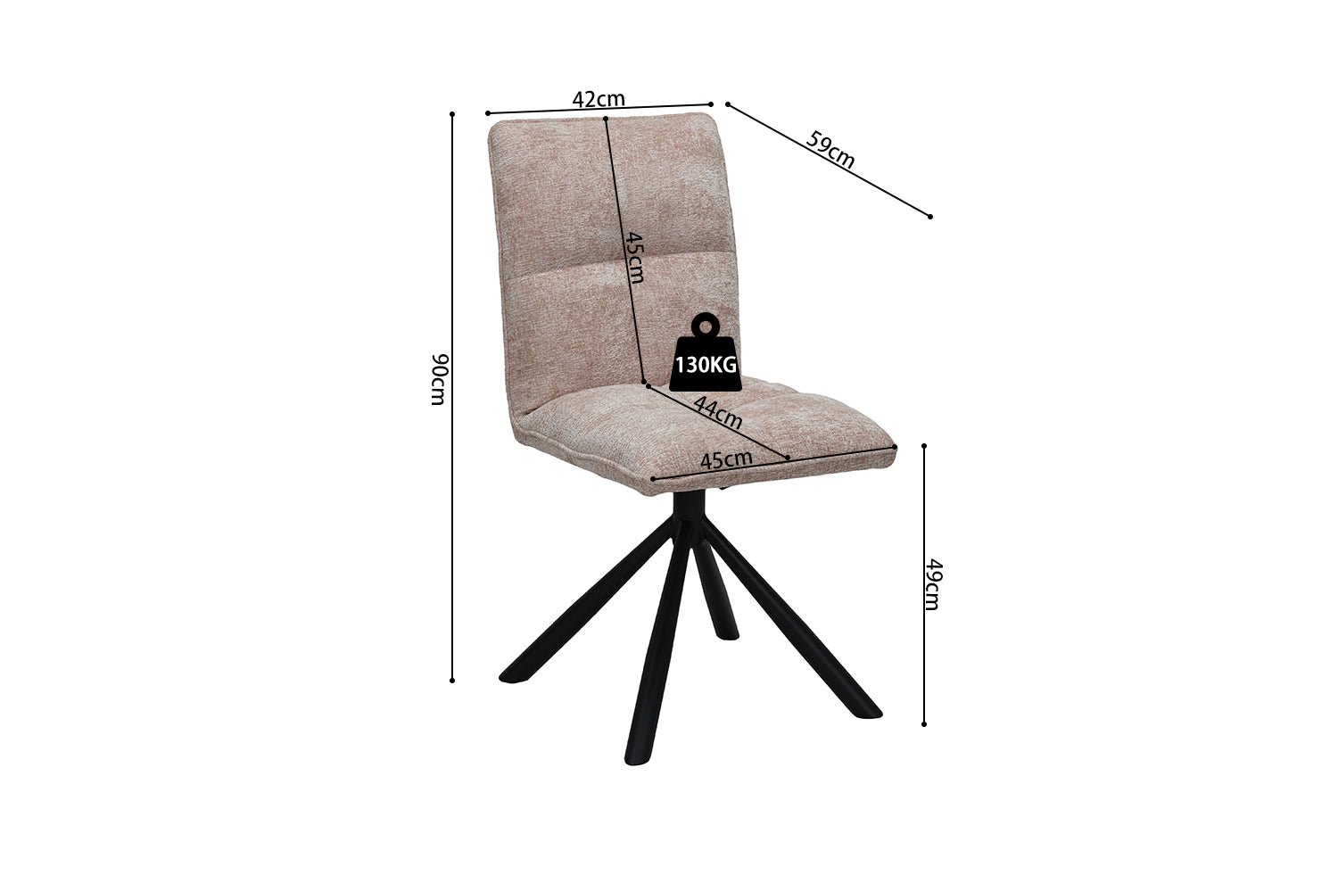 Chaise pivotante JACK - Maestria