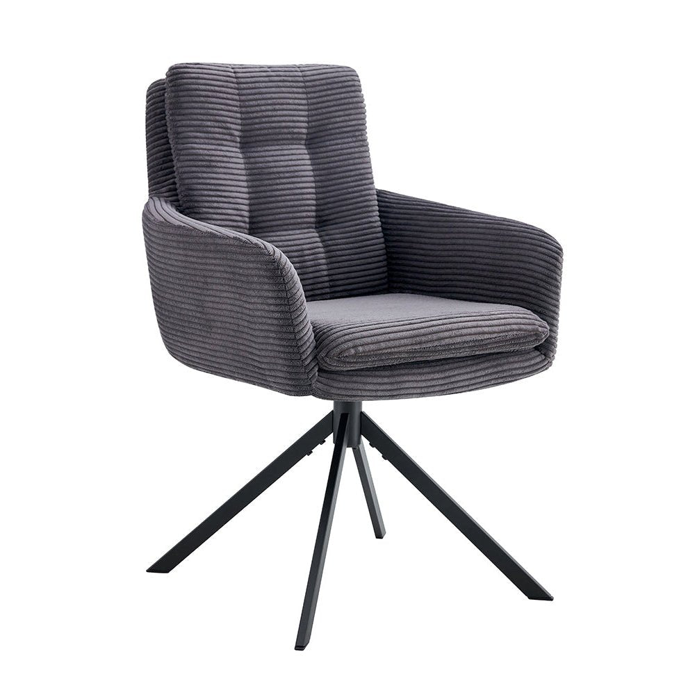 Chaise pivotante LUNA tissu côtelé - Maestria