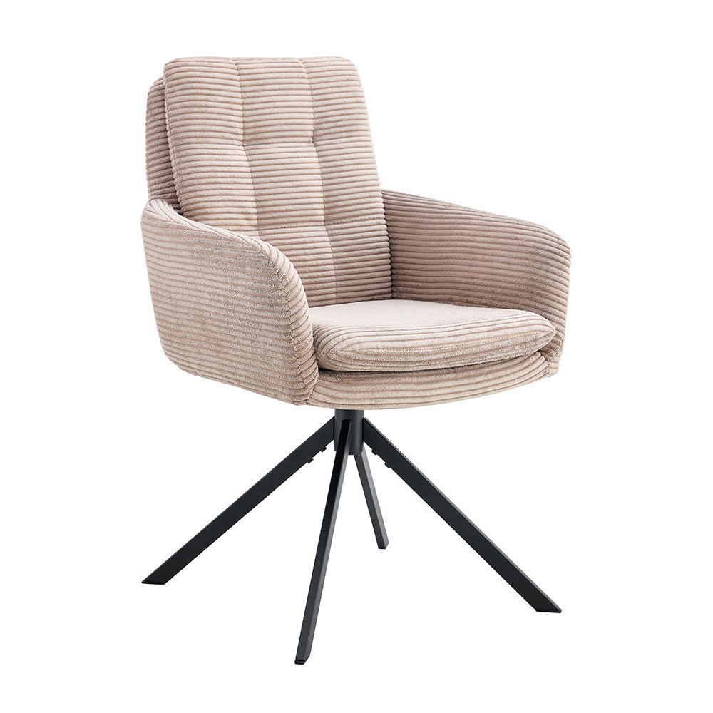 Chaise pivotante LUNA tissu côtelé - Maestria