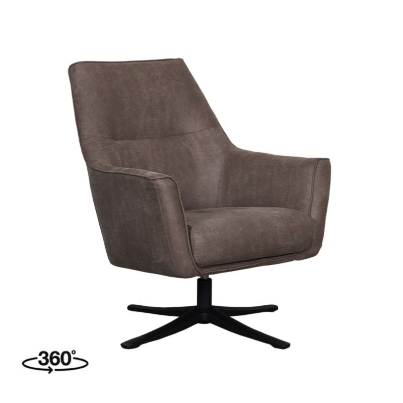 Fauteuil Pivotant Tod Microsuède - Maestria