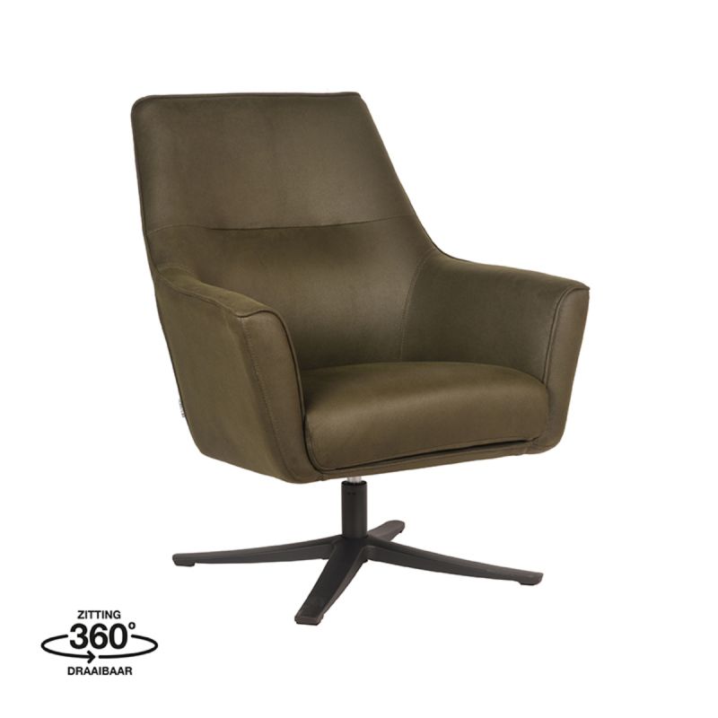 Fauteuil Pivotant Tod Microsuède - Maestria