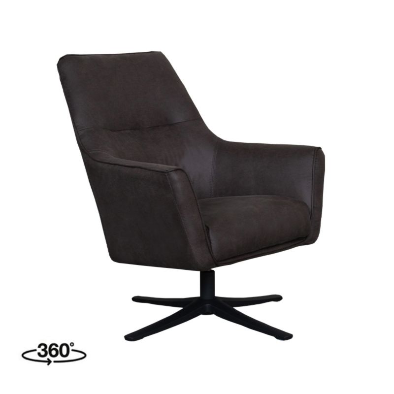 Fauteuil Pivotant Tod Microsuède - Maestria