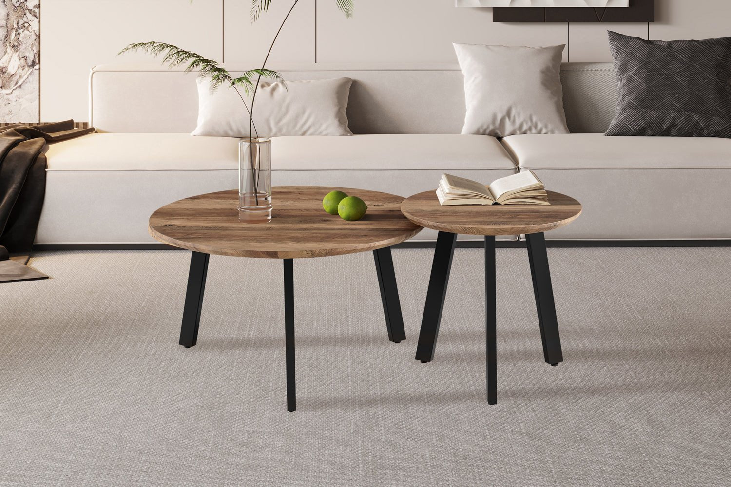 Set de 2 Tables Basses Aziz – Décor Mango - Maestria