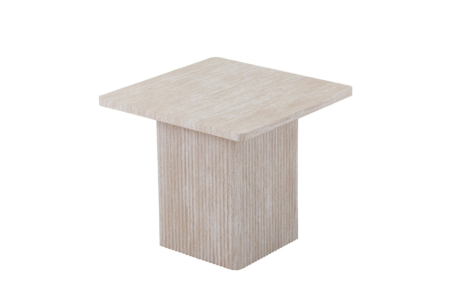 Set de 2 tables Basses Bobby – Décor Travertin Beige - Maestria