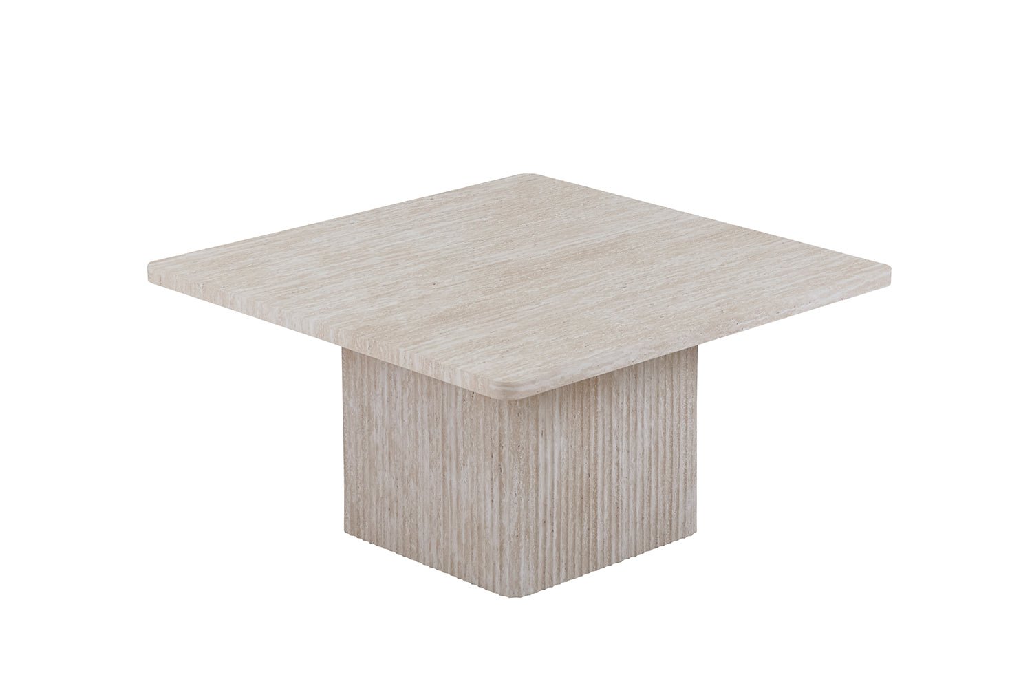 Set de 2 tables Basses Bobby – Décor Travertin Beige - Maestria