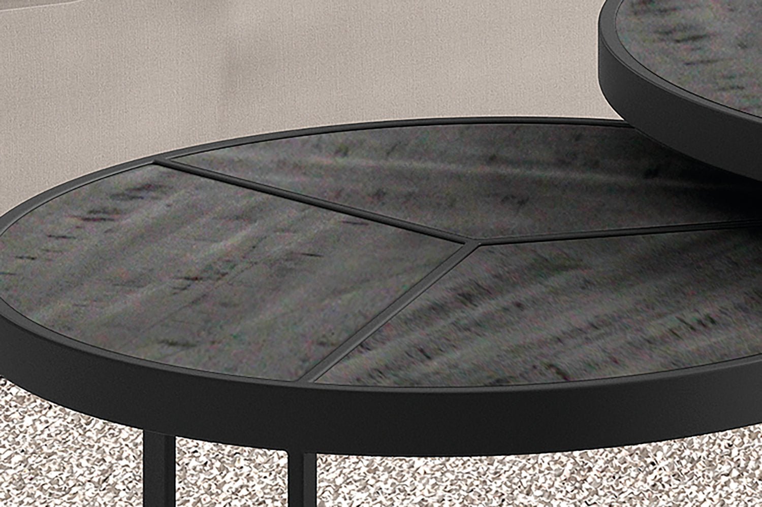 Set de 2 Tables Basses Laveu – Bois de Manguier Clair ou Noir - Maestria
