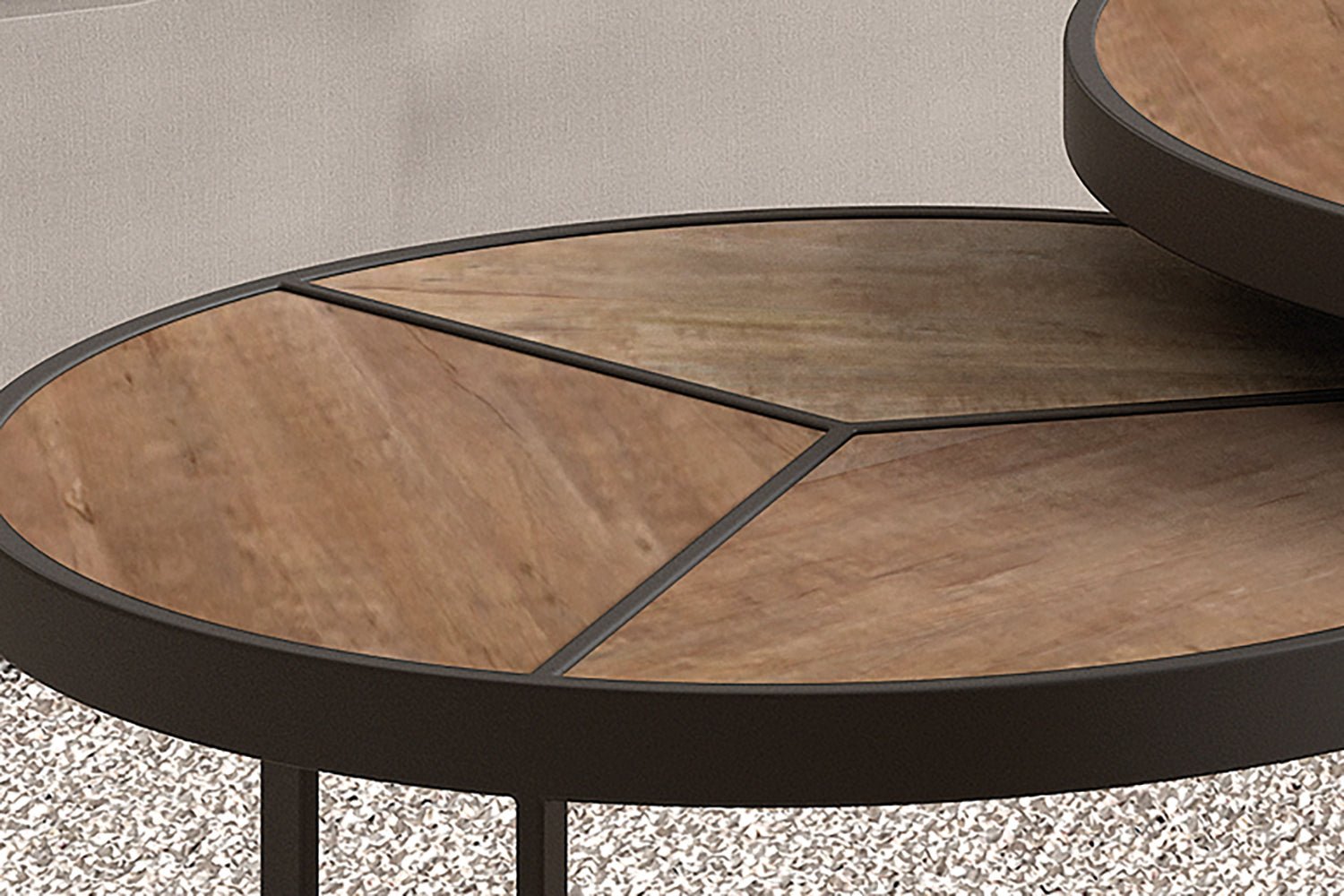 Set de 2 Tables Basses Laveu – Bois de Manguier Clair ou Noir - Maestria