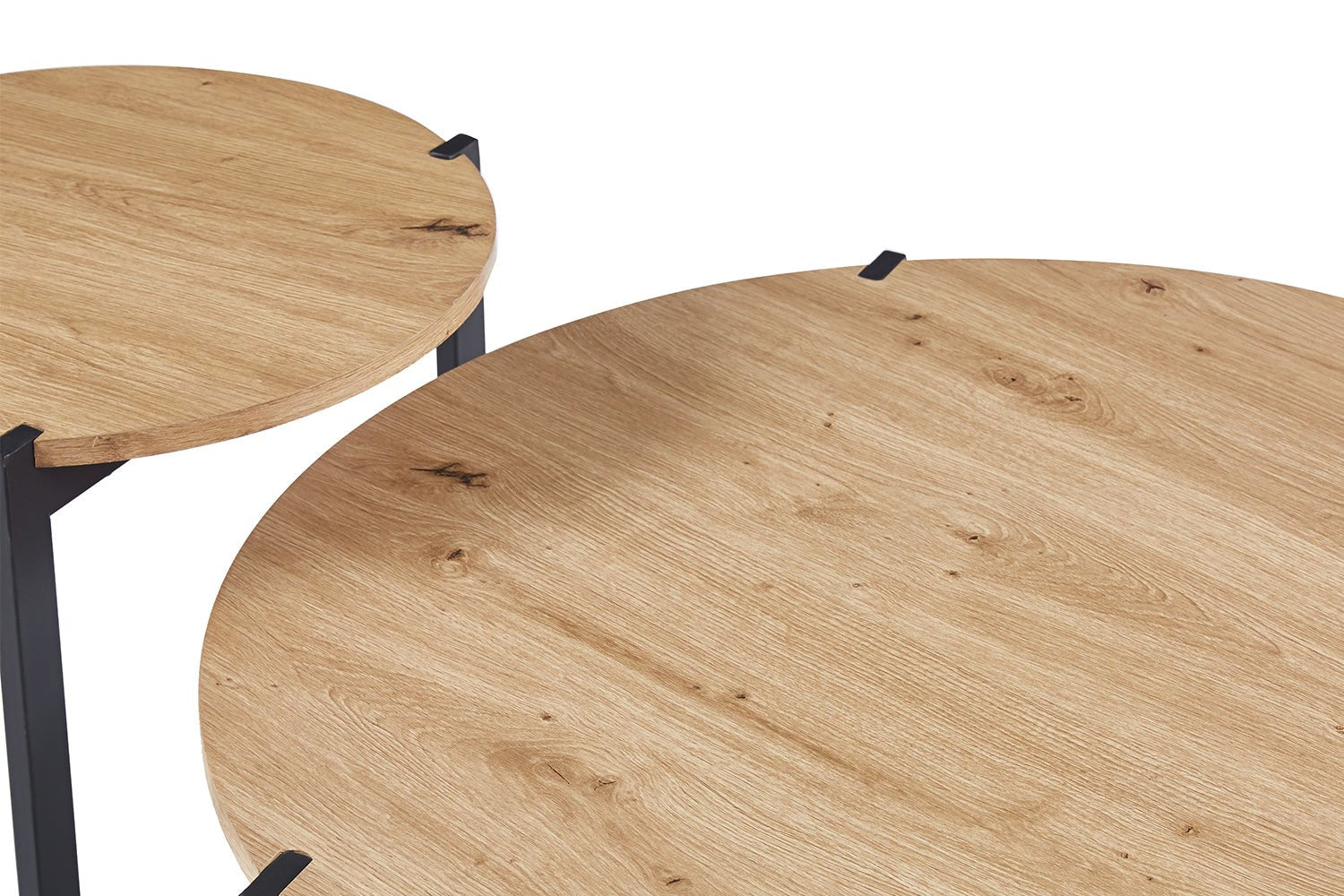Set de 2 Tables Basses Pola – Décor Chêne Vieilli - Maestria
