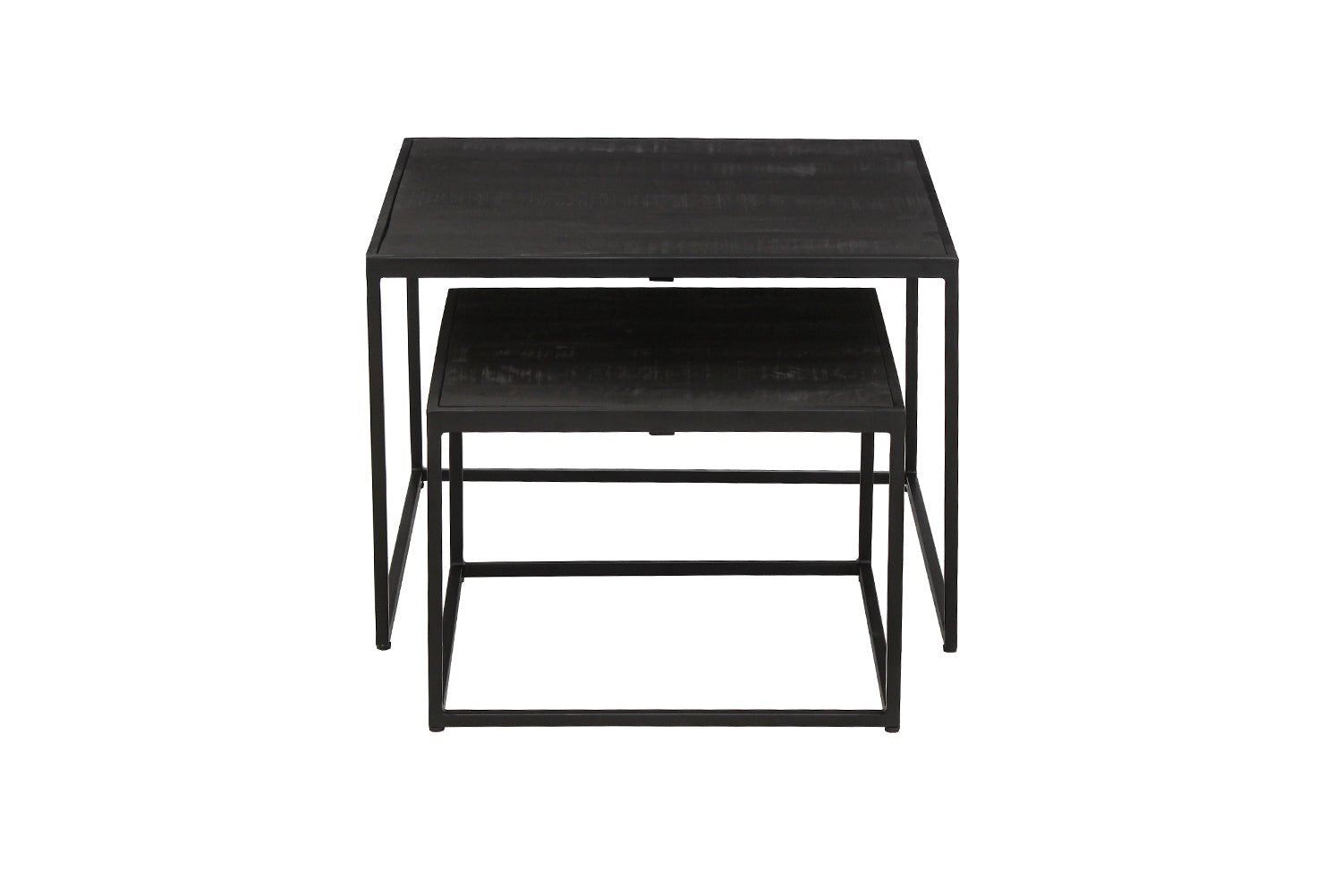 Set de 2 Tables Basses Quinn – Bois de Manguier Clair ou Noir - Maestria