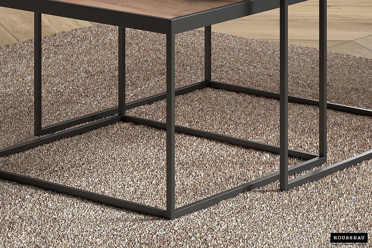 Set de 2 Tables Basses Quinn – Bois de Manguier Clair ou Noir - Maestria