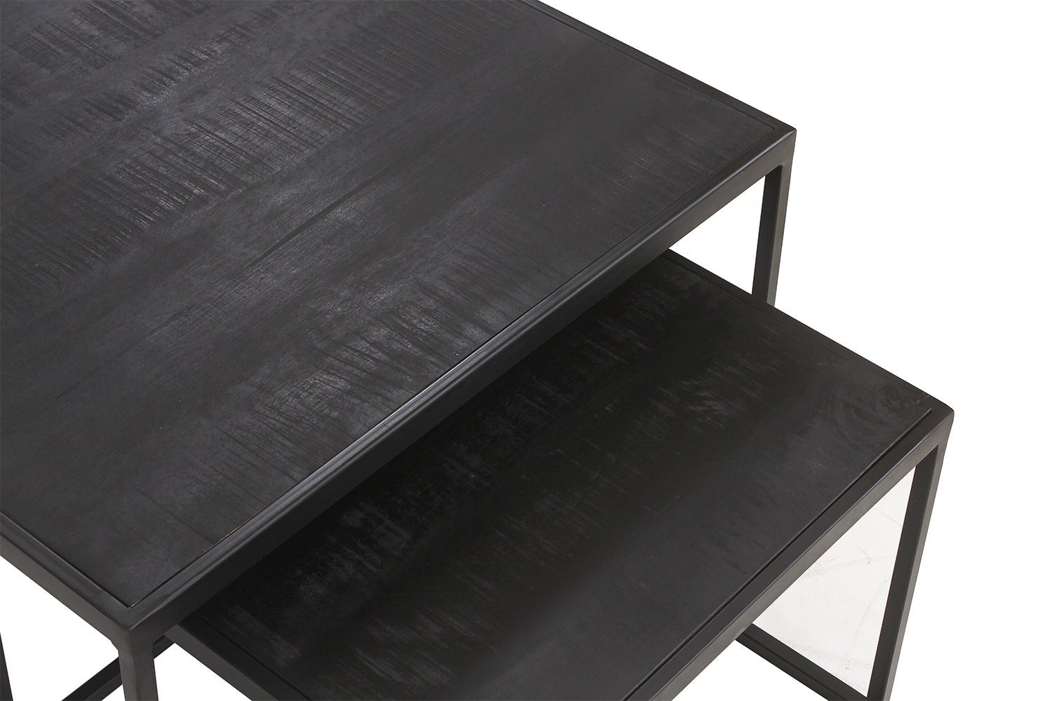 Set de 2 Tables Basses Quinn – Bois de Manguier Clair ou Noir - Maestria